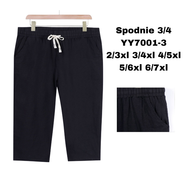 Spodnie damskie 3/4 Roz 2XL-7XL, Mix Kolor Paczka 12 szt